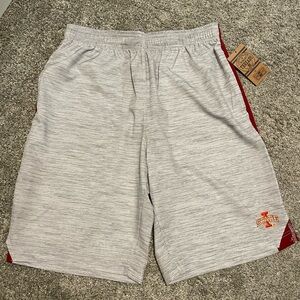 Iowa State Gray and Red Athletic Shorts